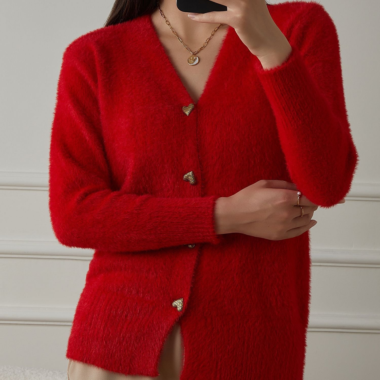 V Neck Casual Sweater