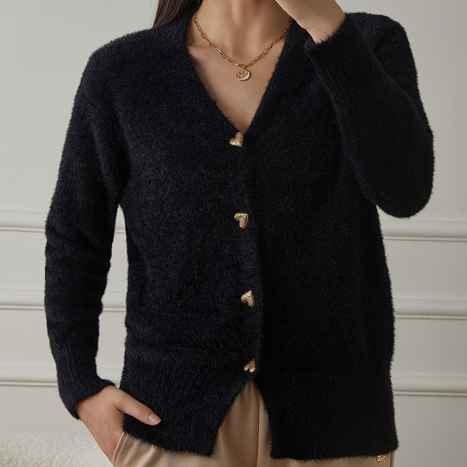 V Neck Casual Sweater