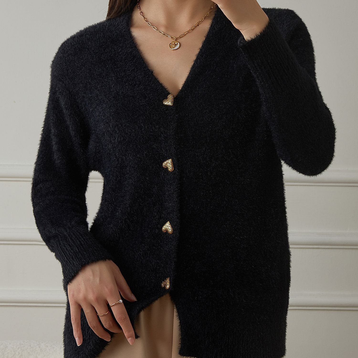 V Neck Casual Sweater
