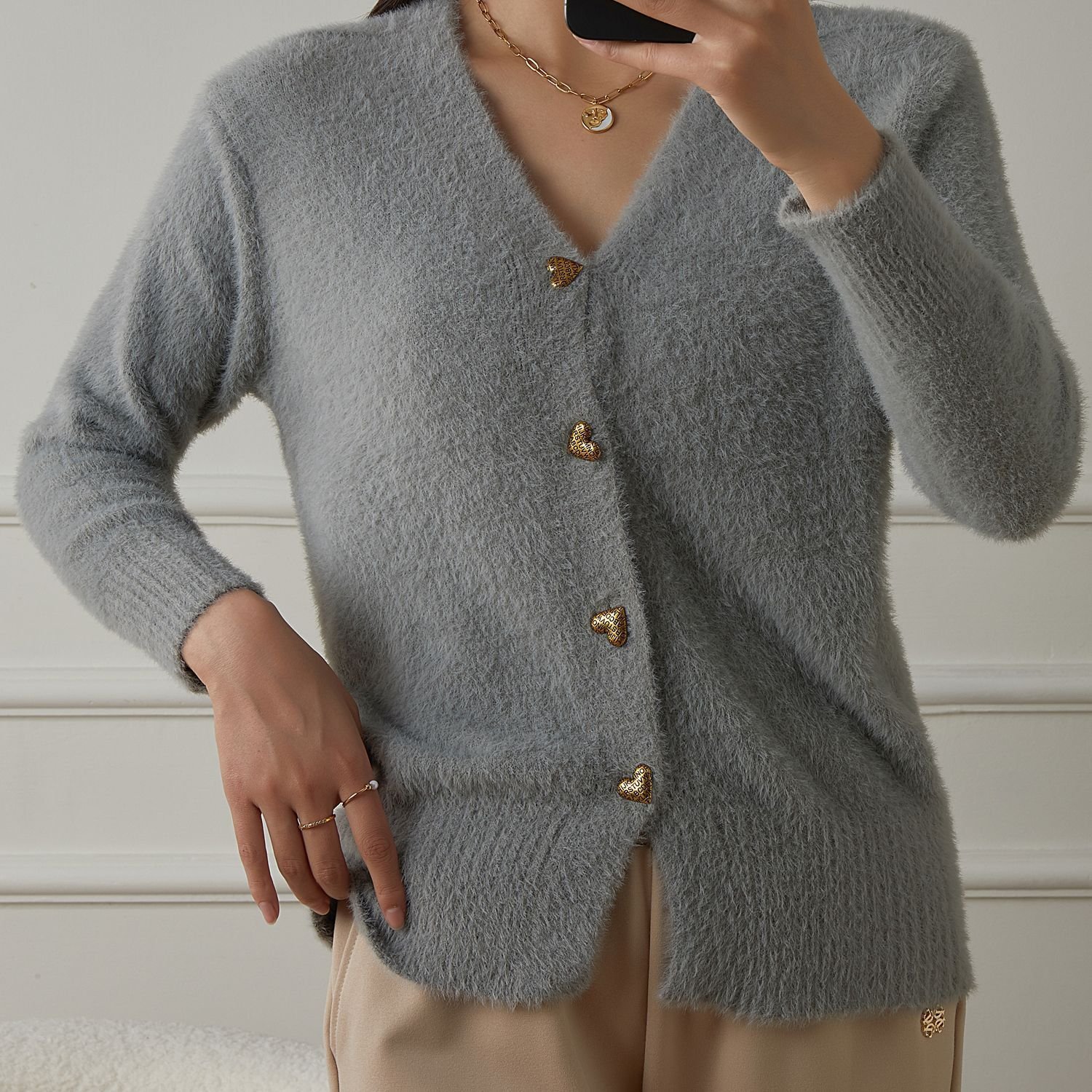 V Neck Casual Sweater