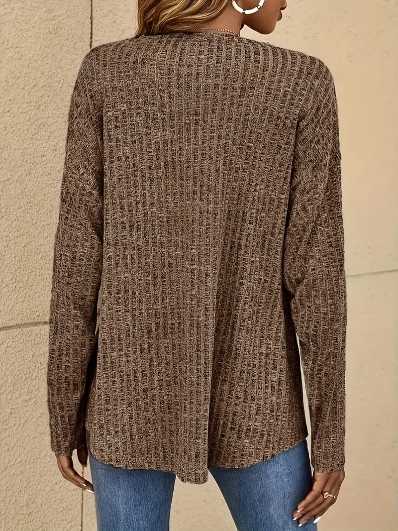 Women Abstract Crew Neck Casual Long Sleeve T-shirt