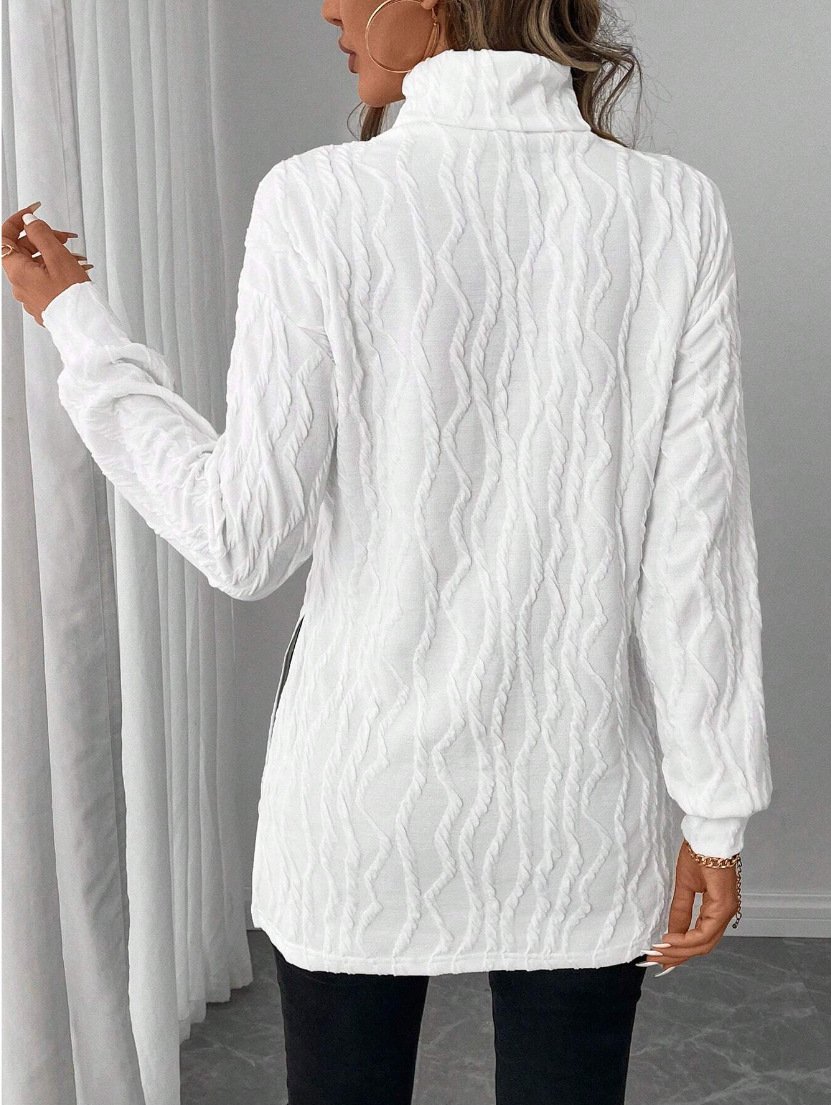 Women Plain Crew Neck Casual Long Sleeve T-shirt