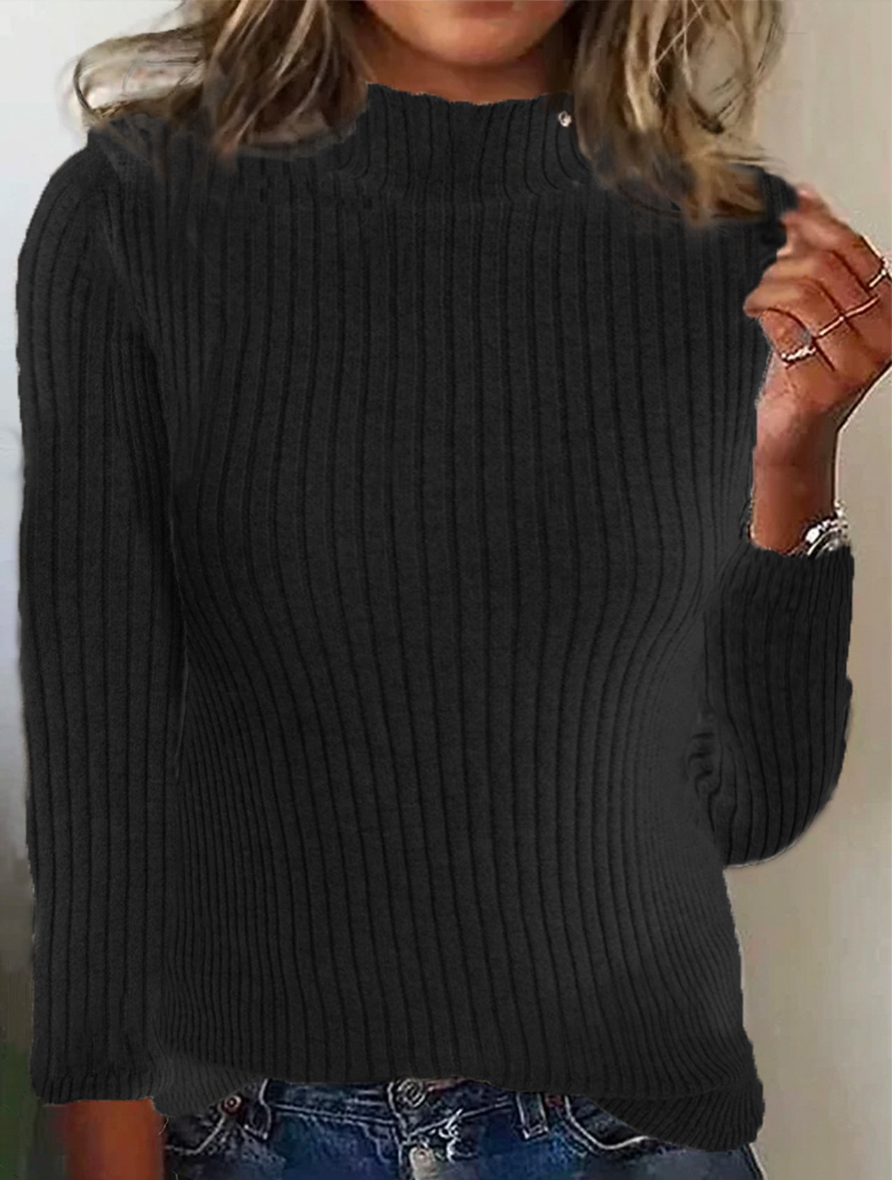 Casual Plain Sweater