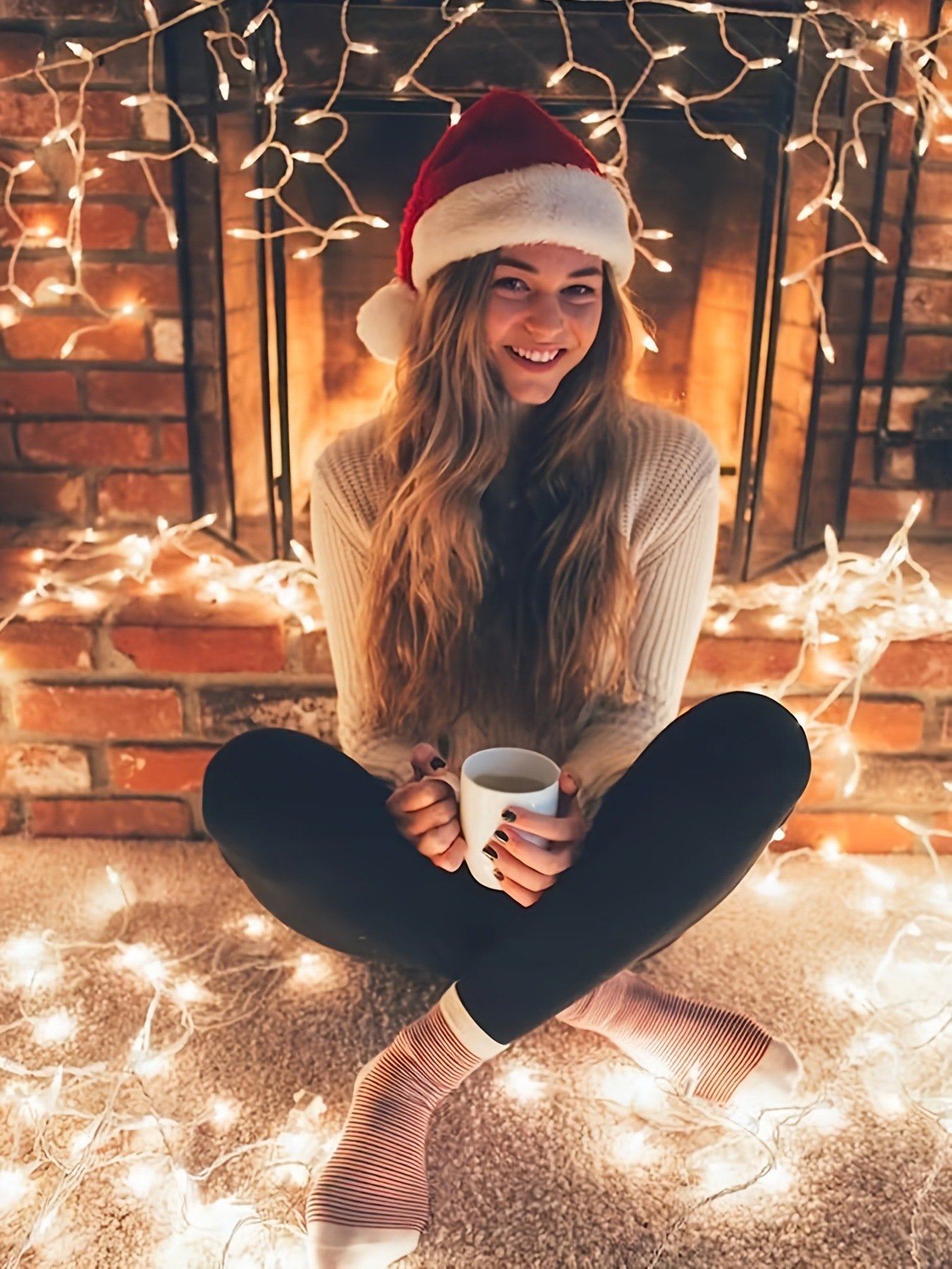 Plain Sports Regular Fit High-waisted Leggings Elastic Warm PlushLong Autumn And Winter Plush Warm Slimming And Tummy-controlling Yoga Pants Leggings