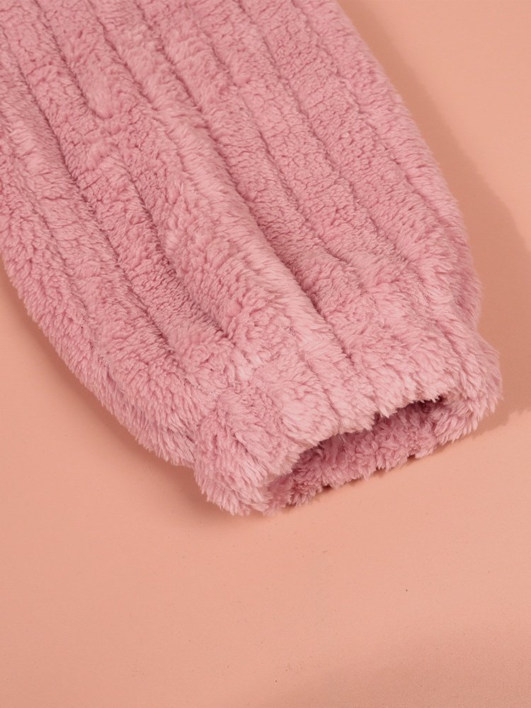 Autumn And Winter New Style Fur Plush Cardigan Lapel Short Buckle Regular Fit Coat