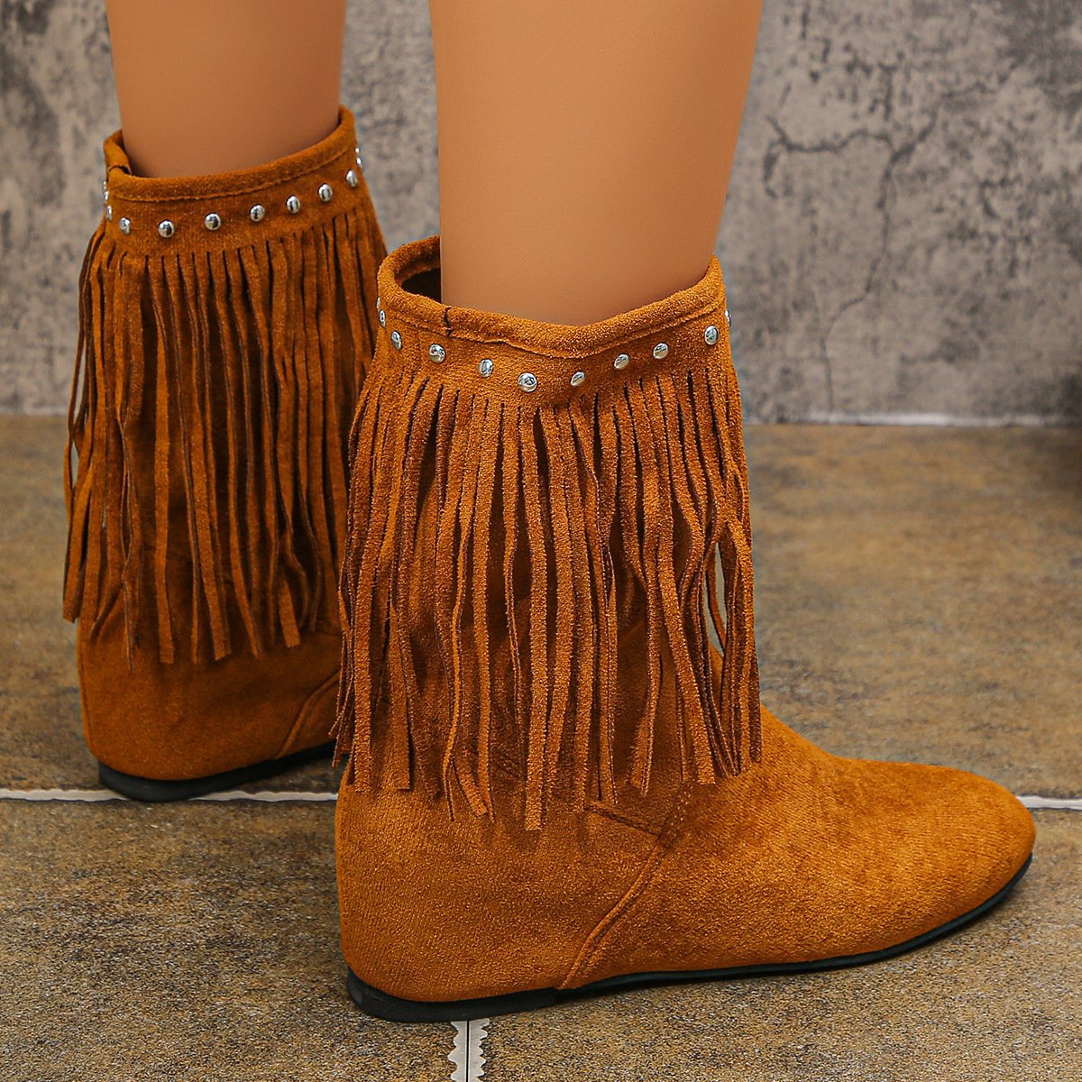 Vintage Autumn Suede Boots