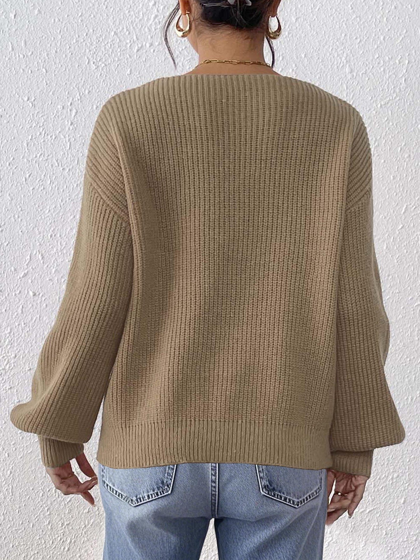Plain Cotton Casual Regular Fit Sweater