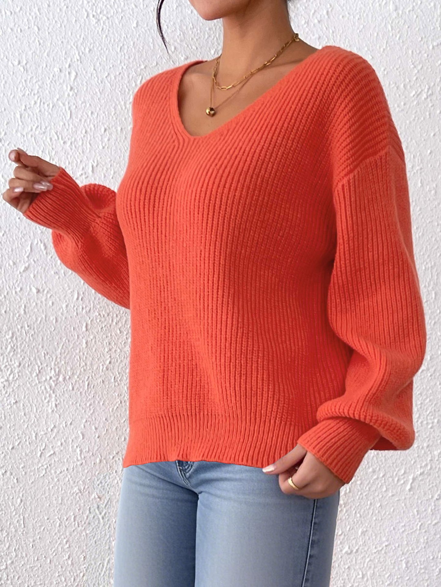 Plain Cotton Casual Regular Fit Sweater