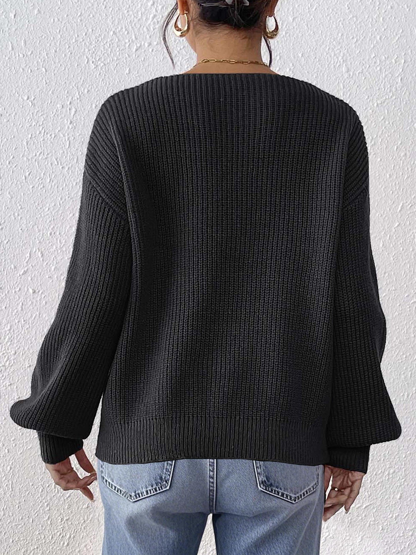Plain Cotton Casual Regular Fit Sweater