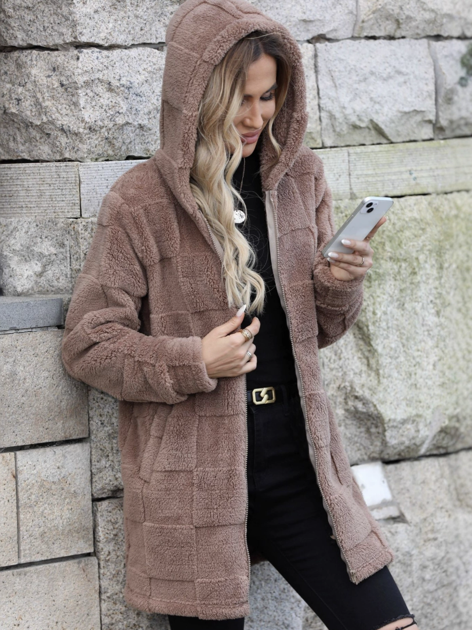 Regular Fit Casual Plain Hoodie Jacket