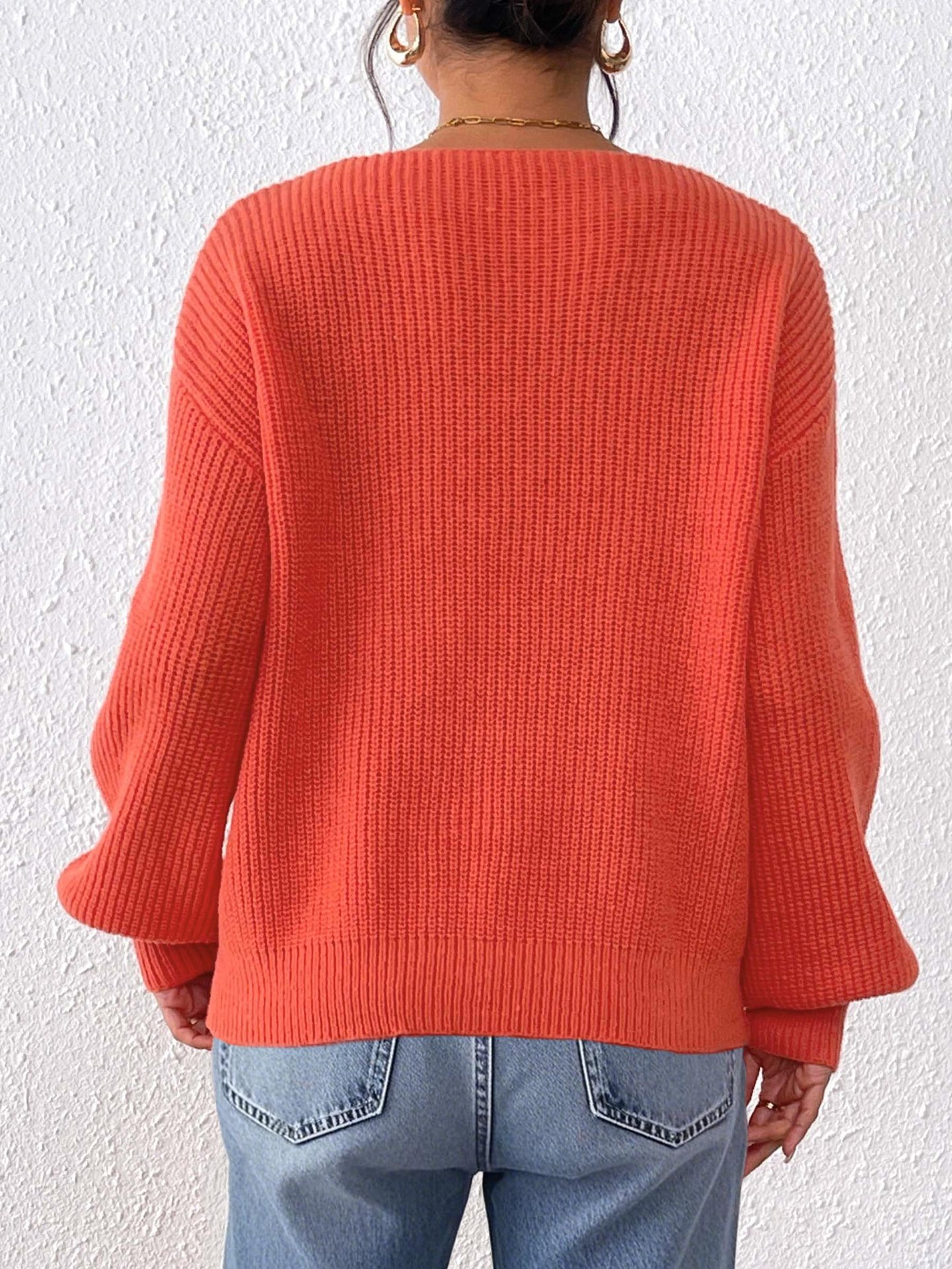 Plain Cotton Casual Regular Fit Sweater