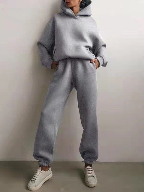 Women's Adjustable Strap Plain Daily Going Out Two-Piece Set Beige Casual Spring/Fall Top With Pants Matching Set