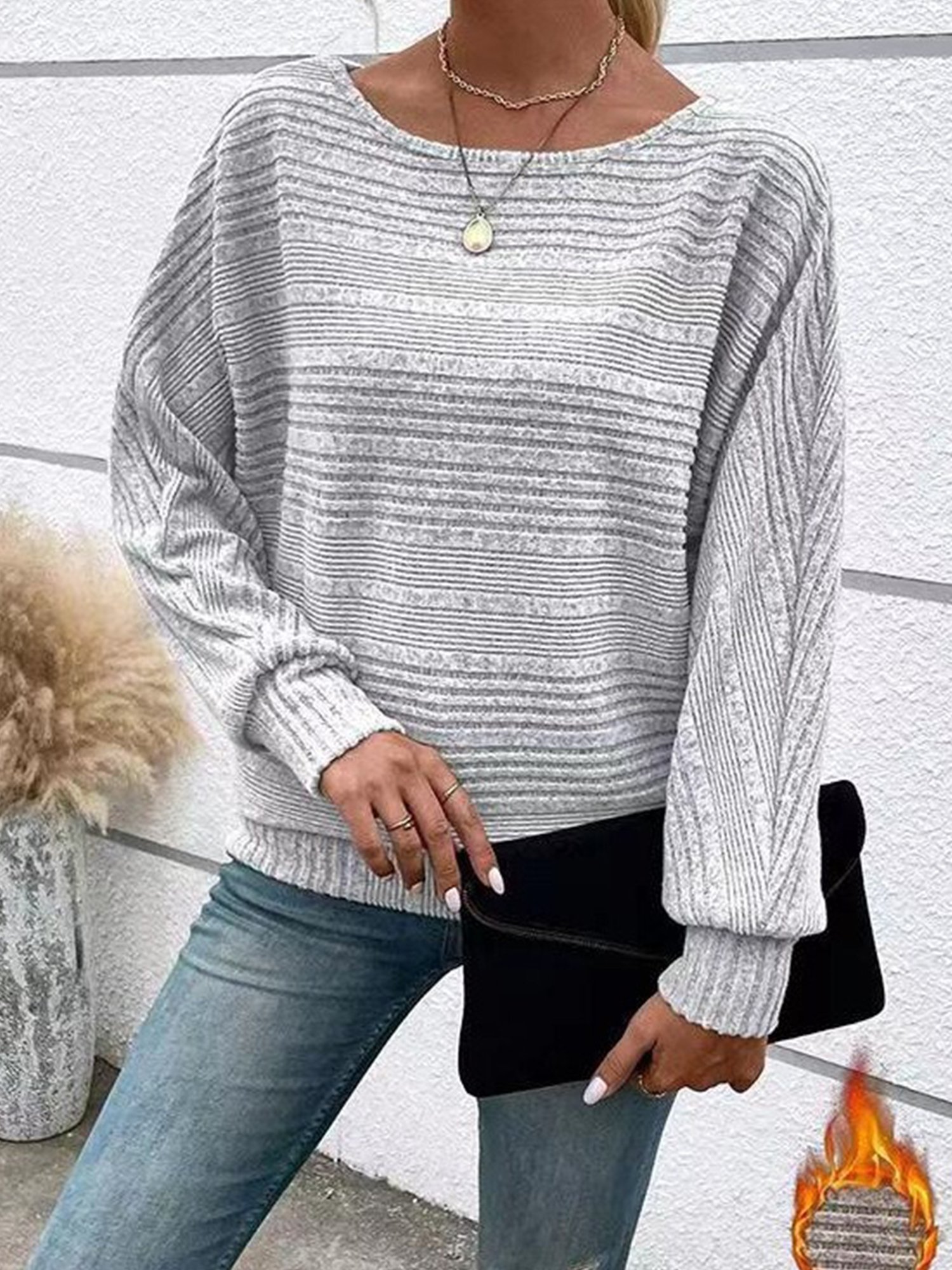 Casual Plain Crew Neck Blouse