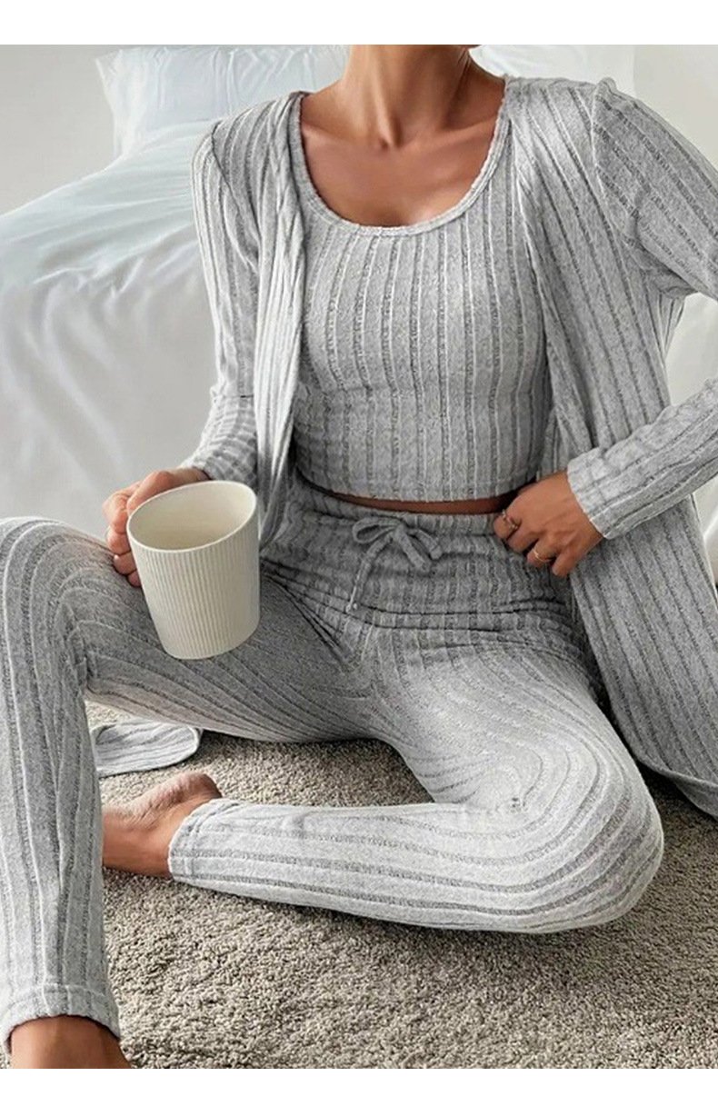 Casual Crew Neck Matching Outfit