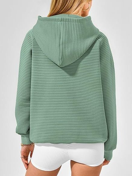 Hoodie Loose Simple Fashion Striped Hooded Loose Long-sleeved Sweatshirt