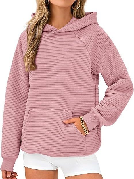 Hoodie Loose Simple Fashion Striped Hooded Loose Long-sleeved Sweatshirt