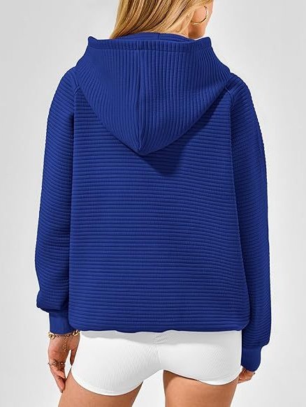 Hoodie Loose Simple Fashion Striped Hooded Loose Long-sleeved Sweatshirt