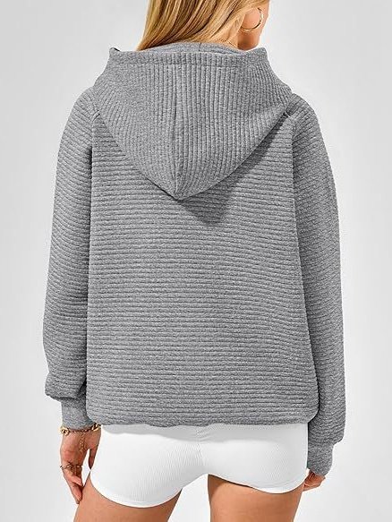 Hoodie Loose Simple Fashion Striped Hooded Loose Long-sleeved Sweatshirt