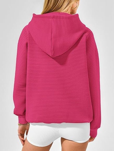 Hoodie Loose Simple Fashion Striped Hooded Loose Long-sleeved Sweatshirt
