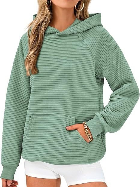 Hoodie Loose Simple Fashion Striped Hooded Loose Long-sleeved Sweatshirt