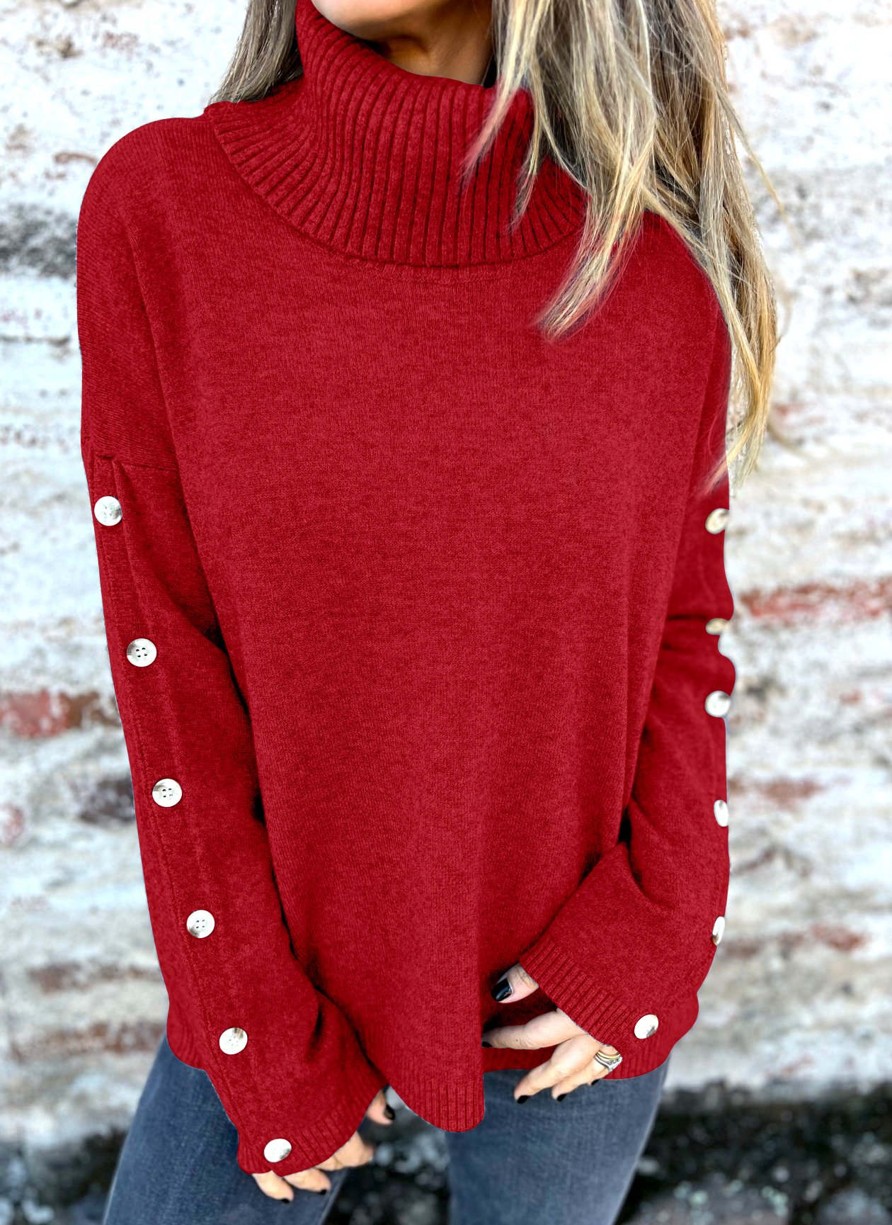 Regular Fit Casual Plain Sweater