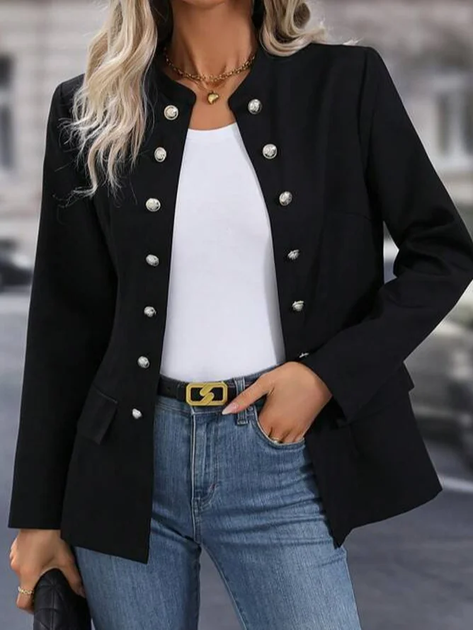 Plain Others Loose Sexy Jacket