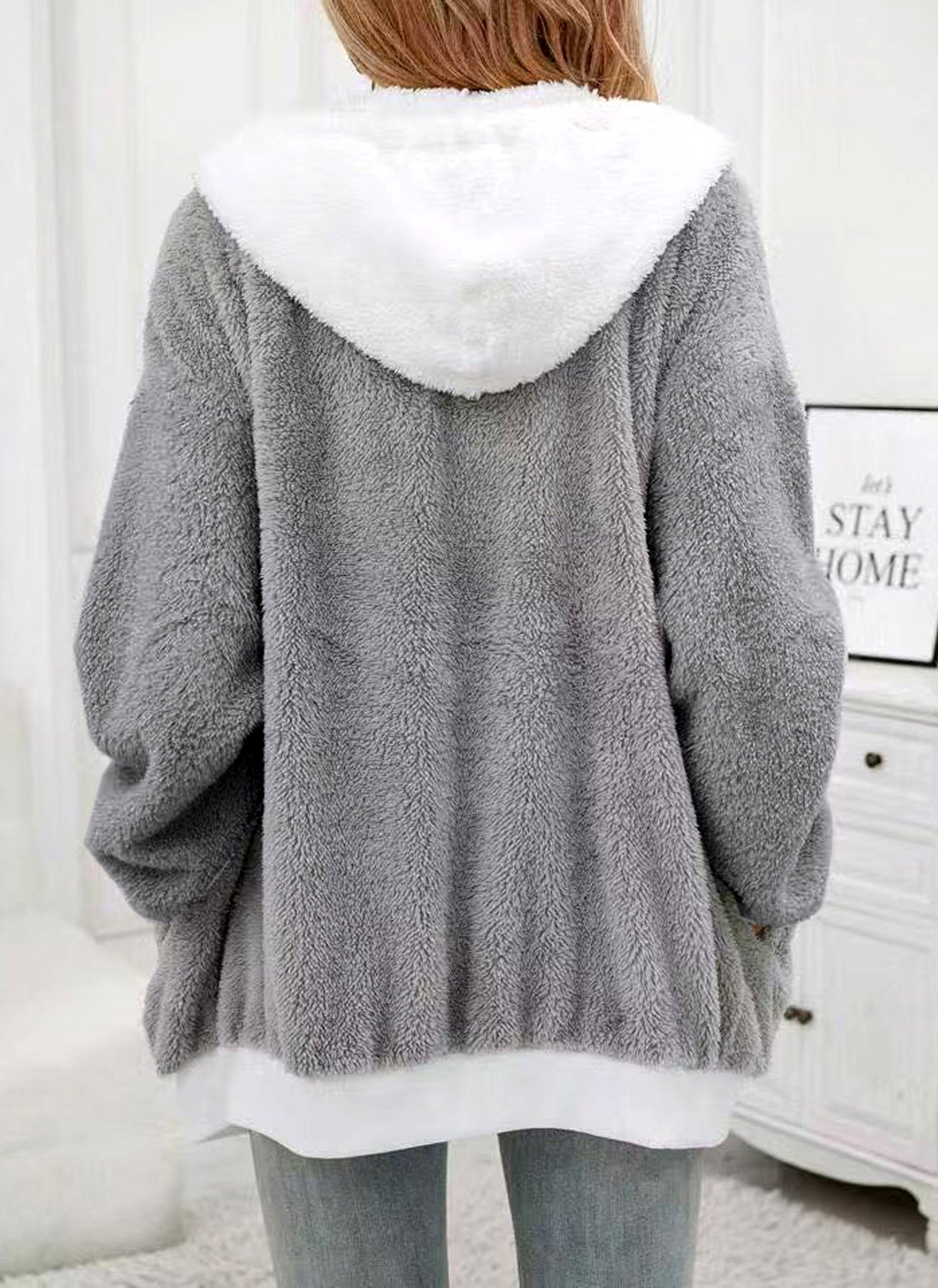 Casual Color Block Cotton Jacket