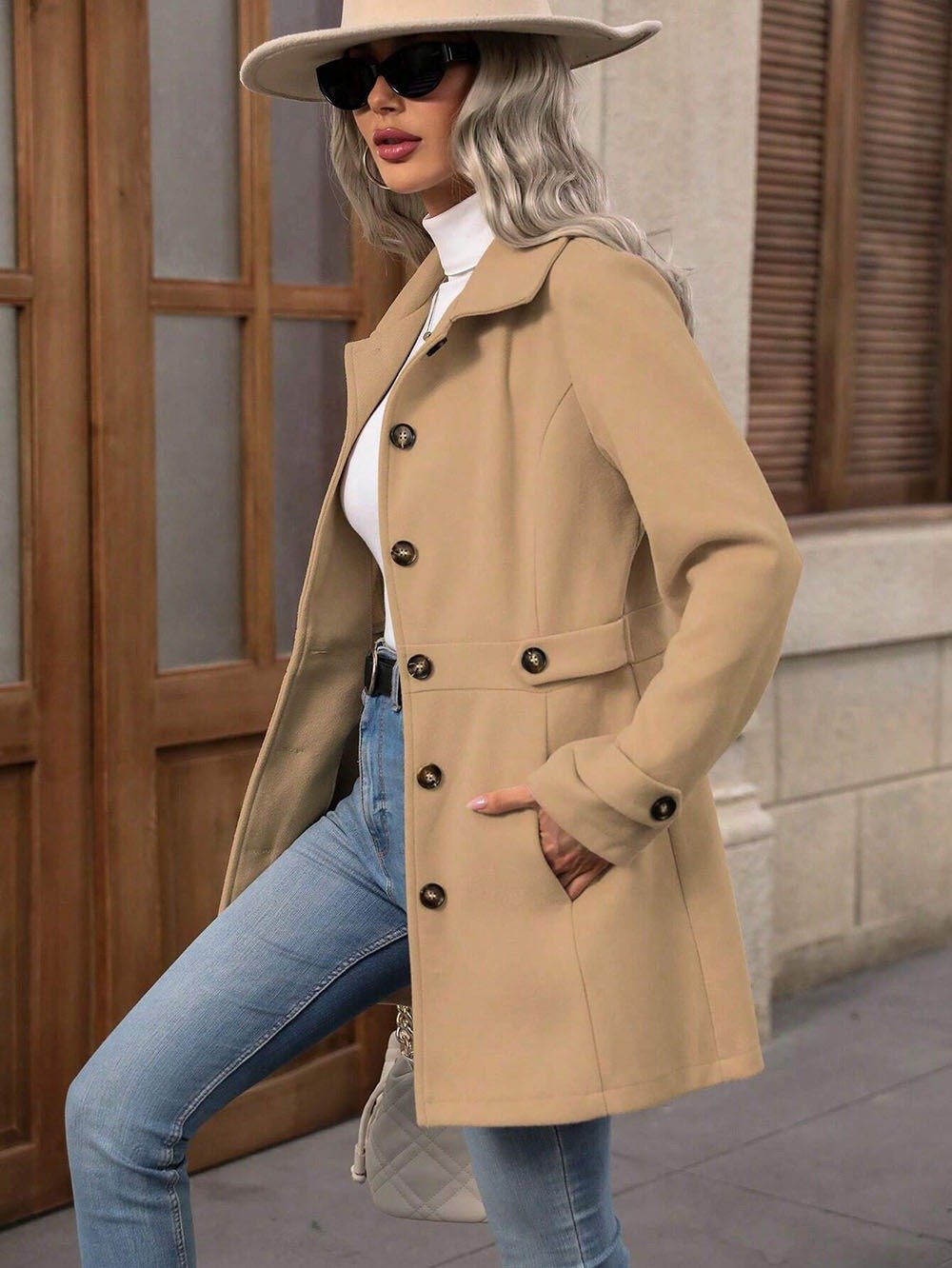 Shawl Collar Plain Regular Fit Casual Jacket