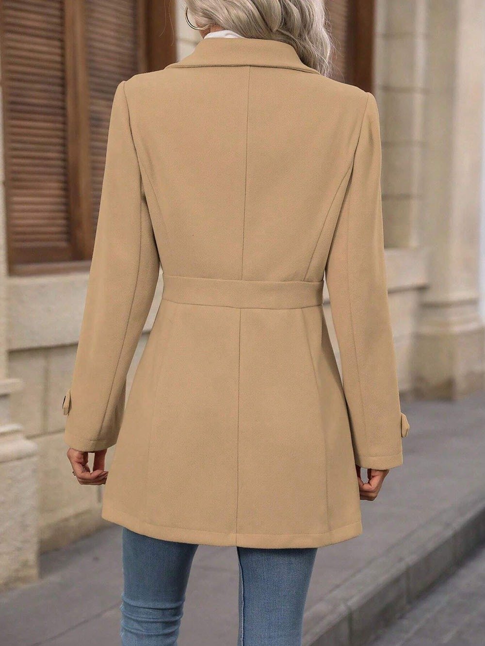 Shawl Collar Plain Regular Fit Casual Jacket