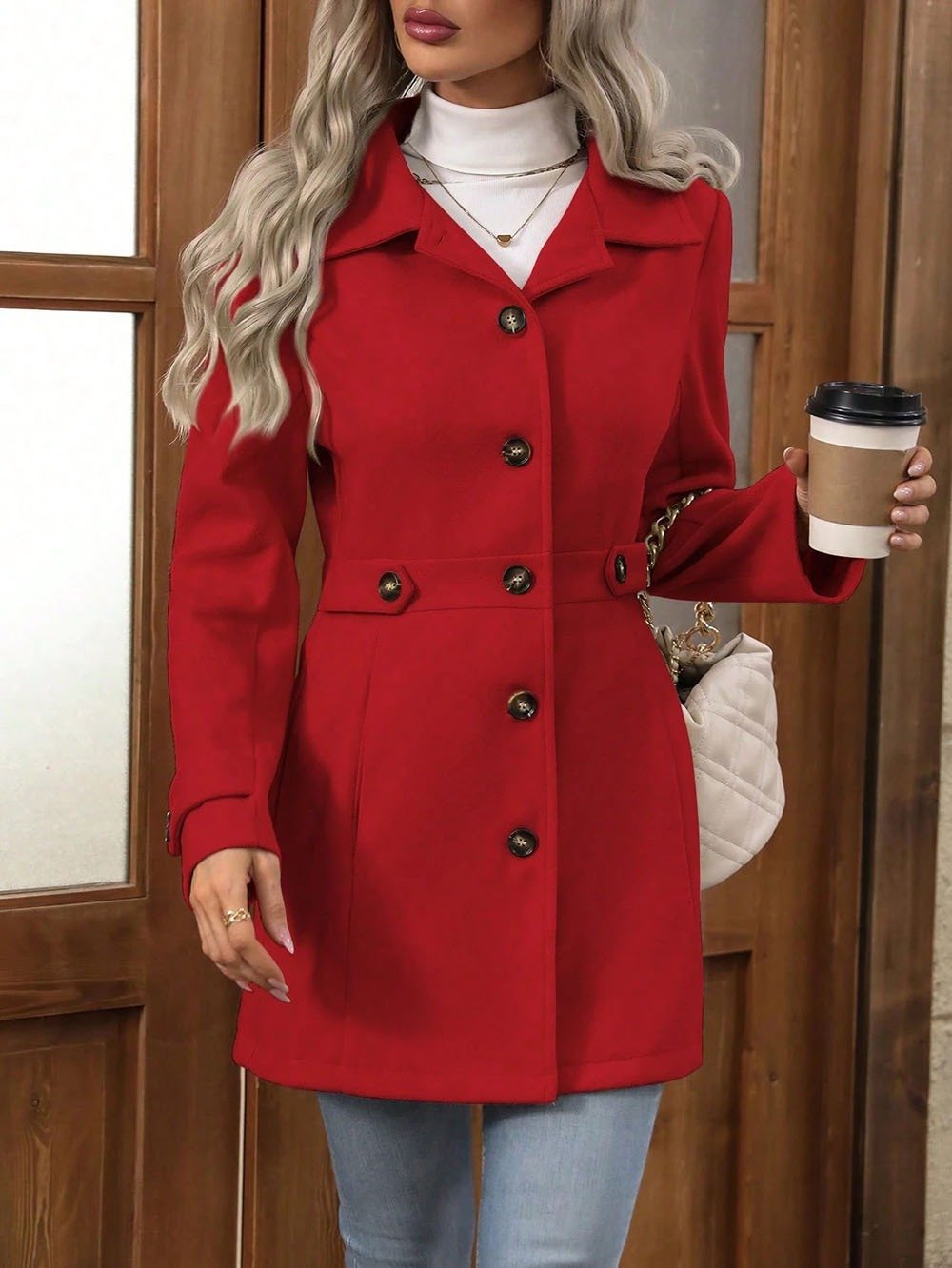 Shawl Collar Plain Regular Fit Casual Jacket