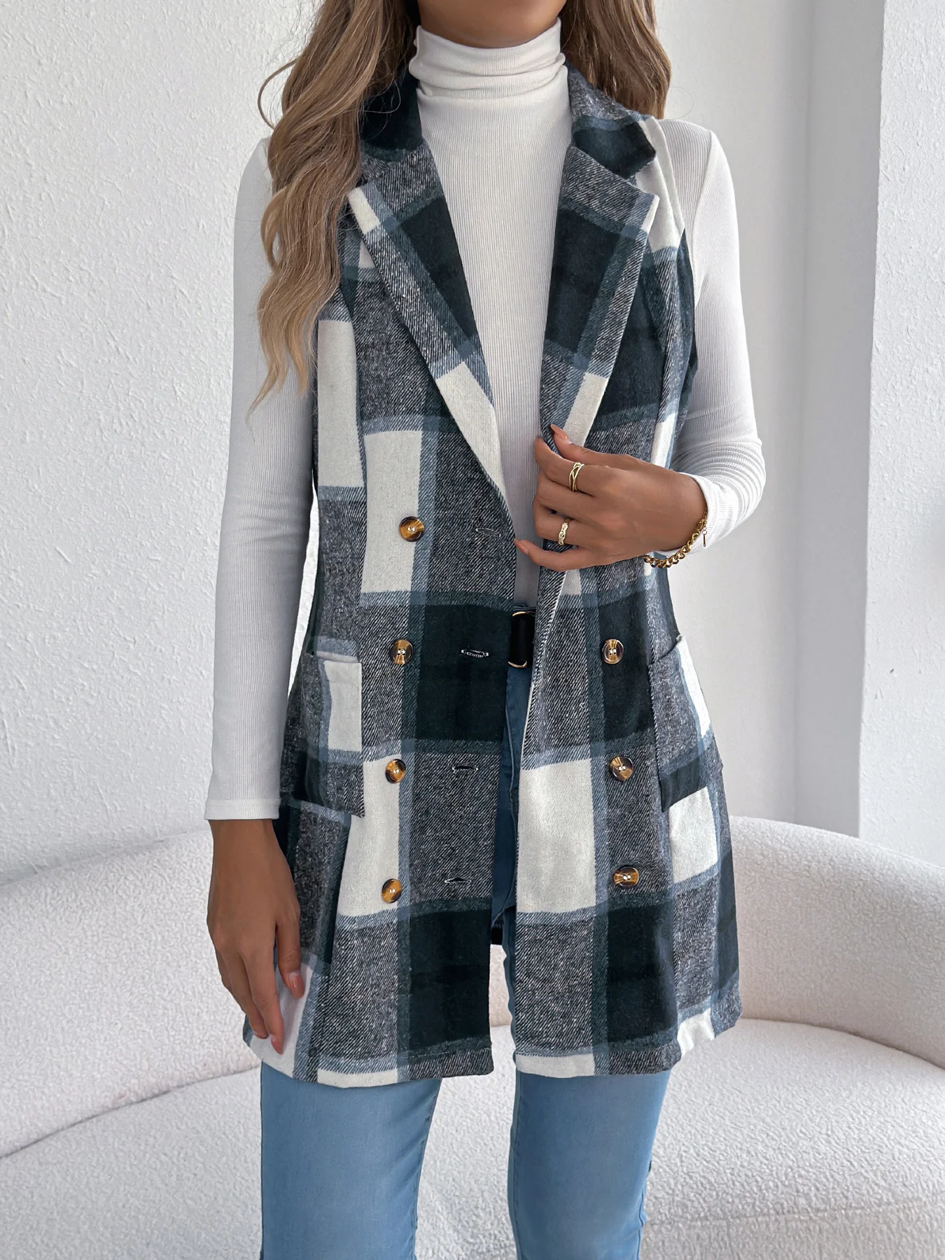 Geometric Casual Vest
