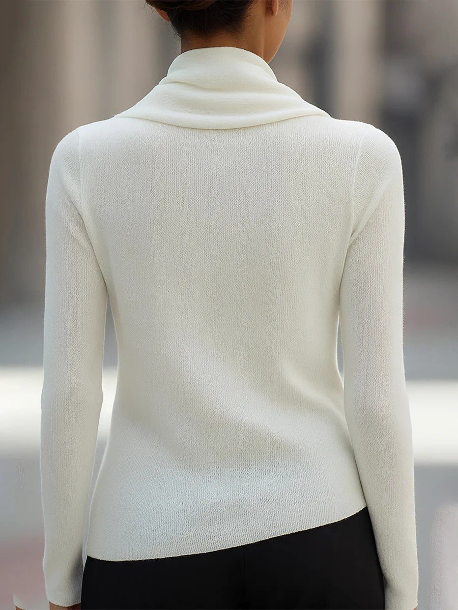 Plain Regular Fit Simple Knit Top