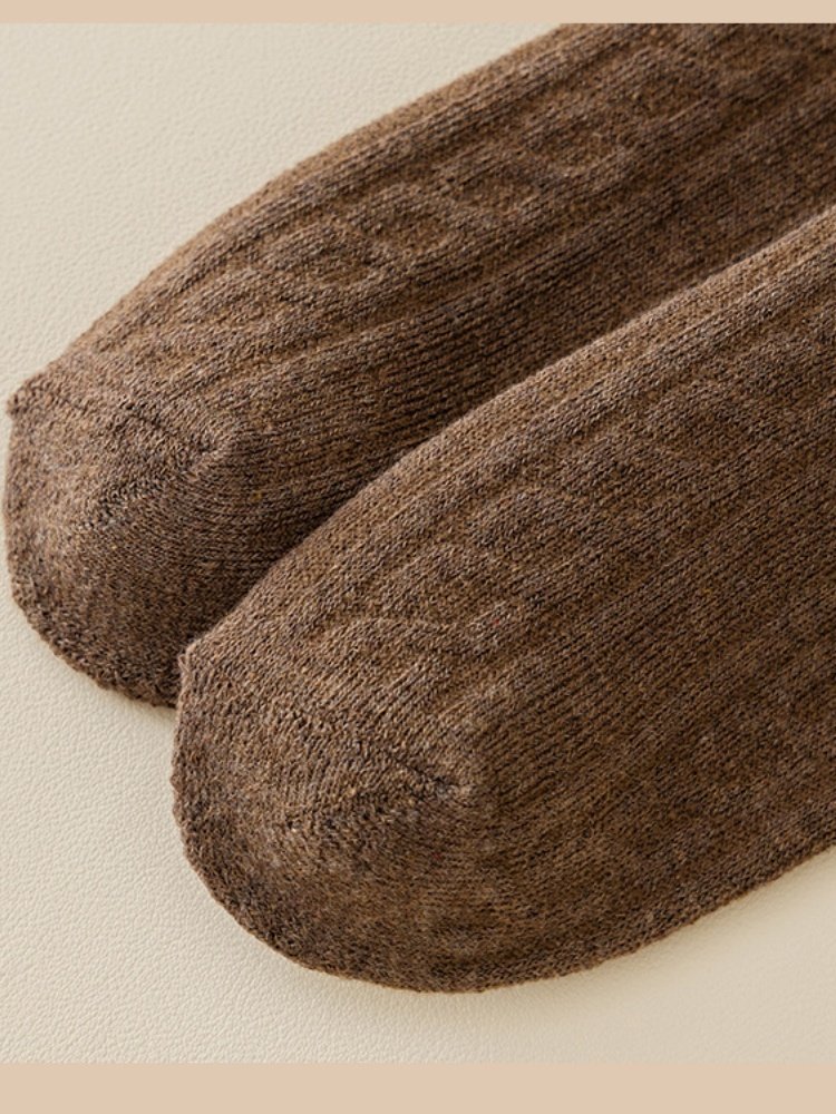 Plush And Thick Towel Socks Twisted Autumn And Winter Style Mid-tube Socks Women's Long Socks Thick Socks Winter Warm Women's Socks