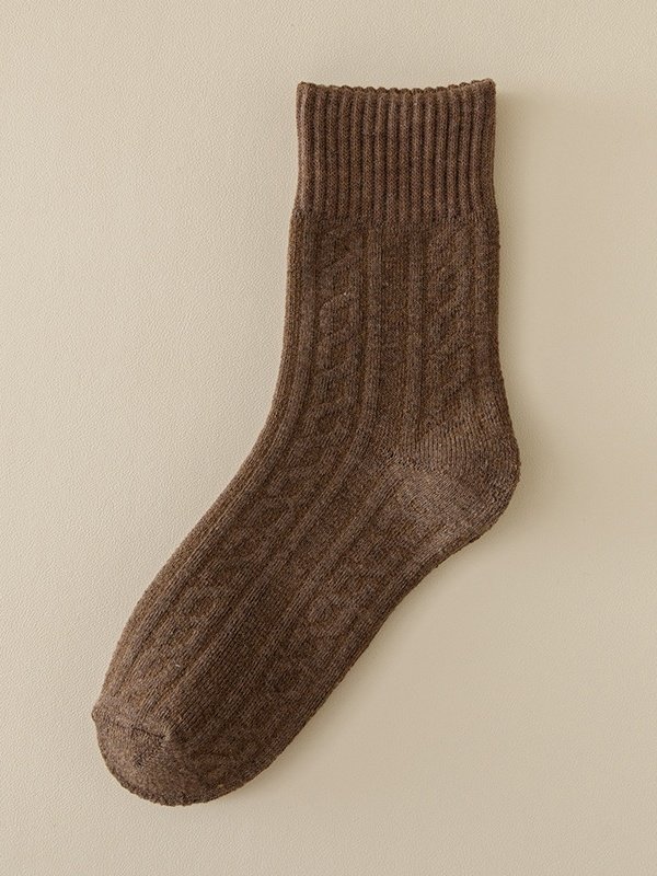 Plush And Thick Towel Socks Twisted Autumn And Winter Style Mid-tube Socks Women's Long Socks Thick Socks Winter Warm Women's Socks