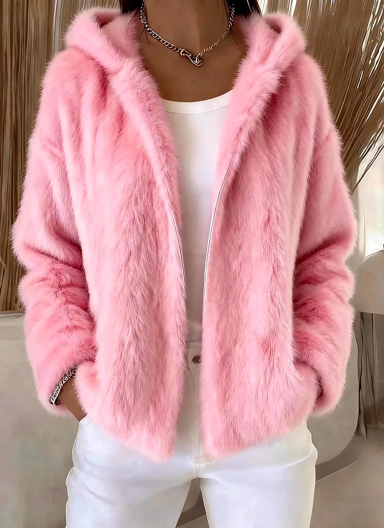 Regular Fit Casual Teddy Jacket