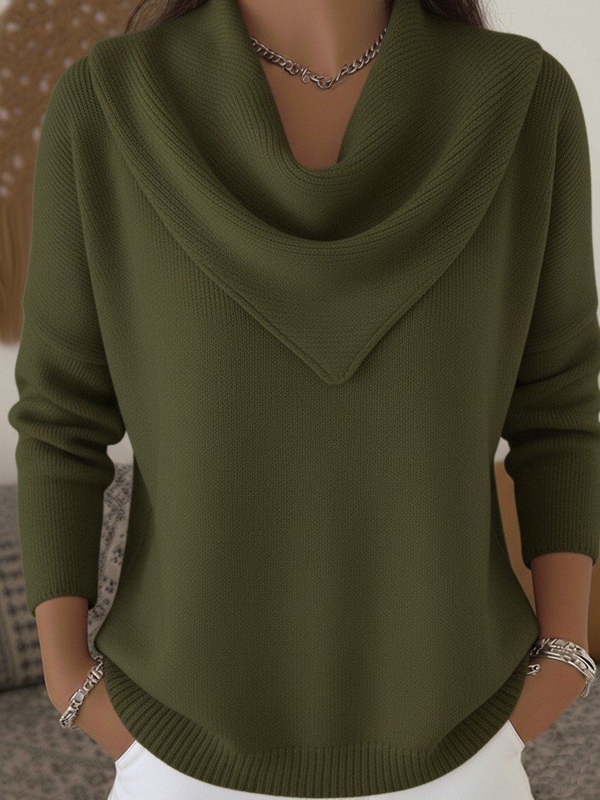 Cowl Neck Casual Loose Sweater
