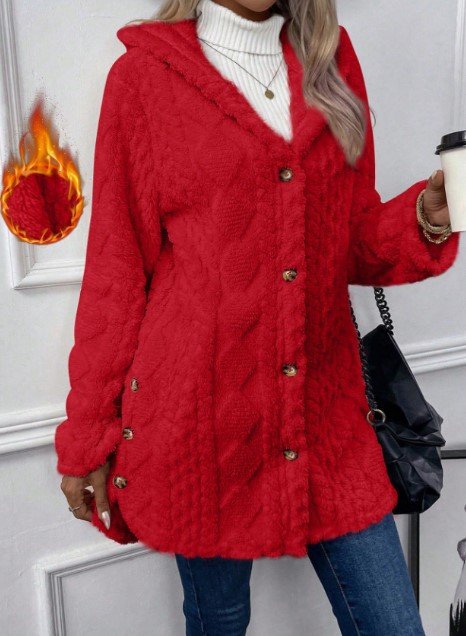 Casual Plain Fluff/Granular Fleece Fabric Teddy Jacket