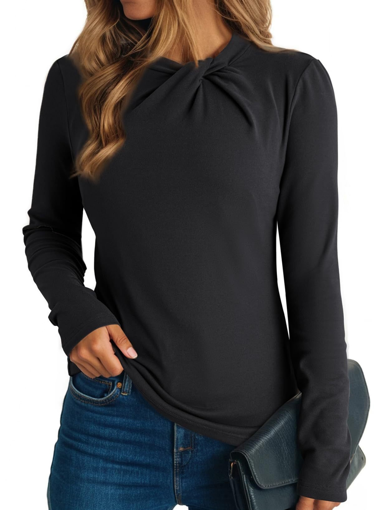 Women Plain Elegant Long Sleeve T-shirt