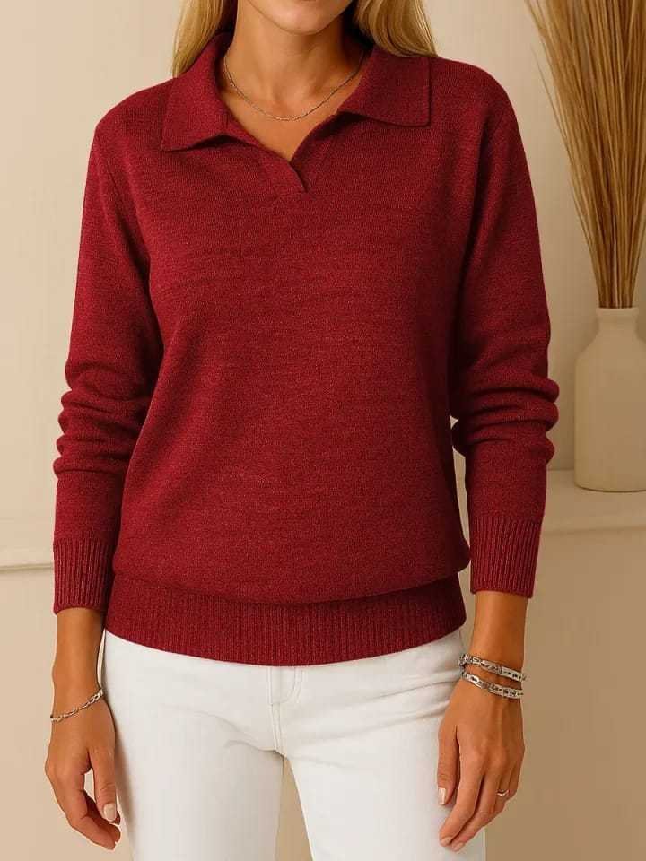 Acrylic Simple Plain Sweater