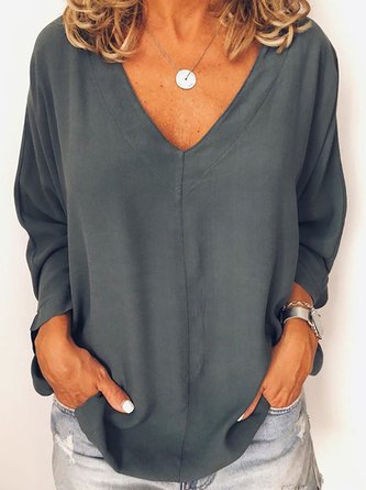 Simple & Basic Long Sleeve Shirts & Tops