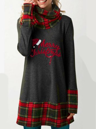 Christmas Red Vintage Cotton-Blend Shirts & Tops