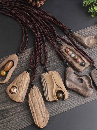 Vintage Wood Necklaces