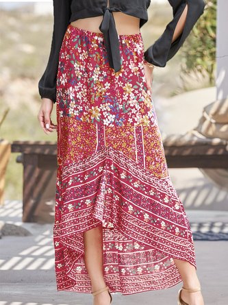 Selene Hw Wrap Skirt Birch Festival Flowe main image 1