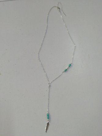Turquoise Leaf Necklace