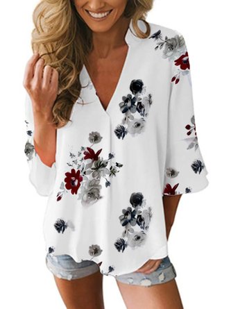 Casual Bell Sleeve Top