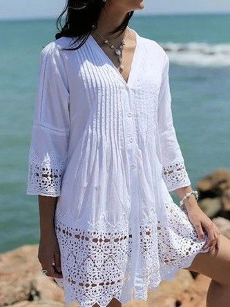 Half Sleeve Holiday Cutout Dress