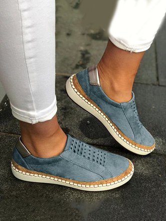 Hollow-Out Round Toe Casual Women Sneakers