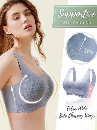 Lace Butterfly Ice Silk Seamless Wrap Chest Vest Underwear Plus Size