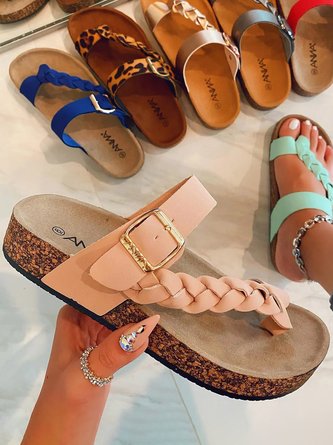 Casual Fashion Braided Slide Sandals