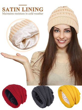 Solid Color Warm and Windproof Knitted Hat